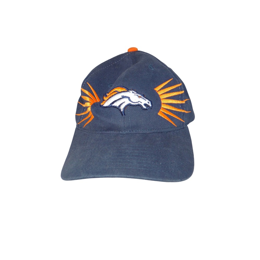 Starter Denver Broncos NFL Hat Navy Blue‎ Orange Sunburst Strapback Cap